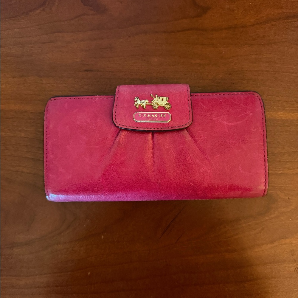Coach Pink Leather Women's Wallet